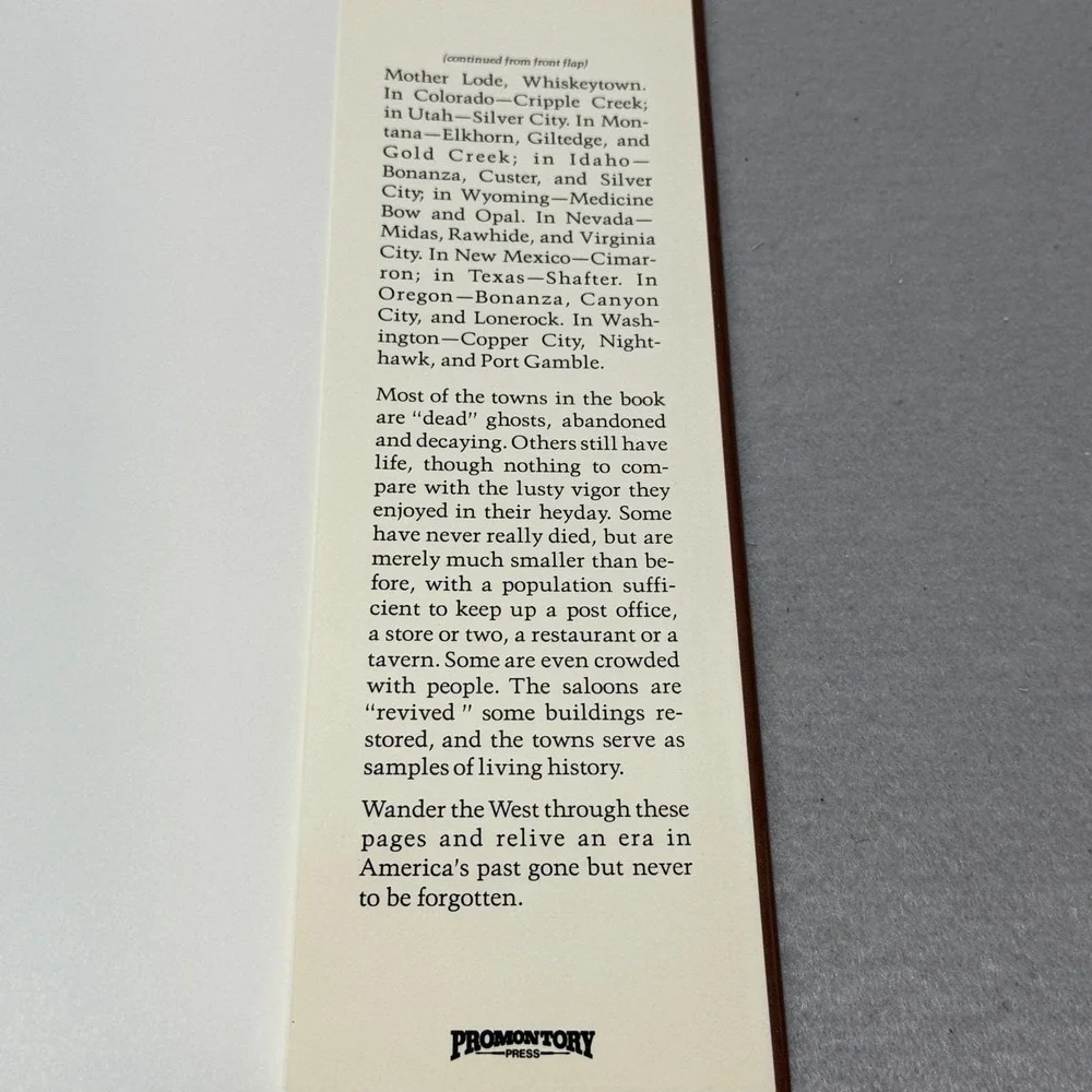 Vintage 1973 Ghost Towns of the West Lambert Florin HC DJ Western History